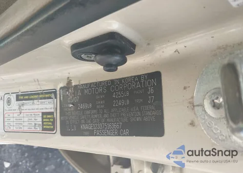 2007 Kia Optima Lx/Ex from USA, damaged, VIN KNAGE123375163667